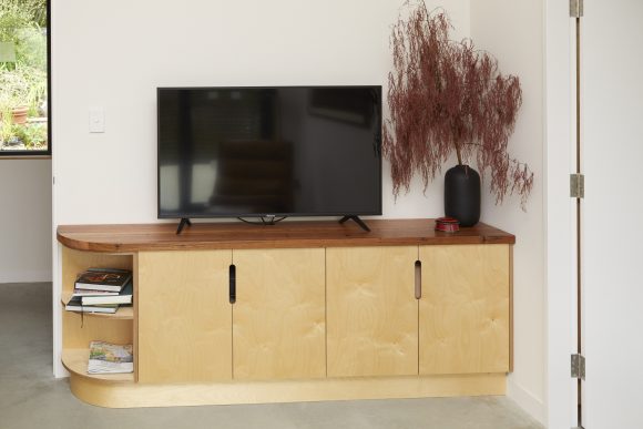 Plywood & recycled timber entertainment unit