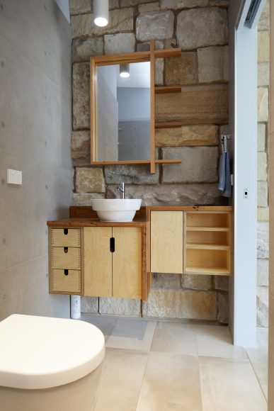 Plywood & recycled timber vanity 3