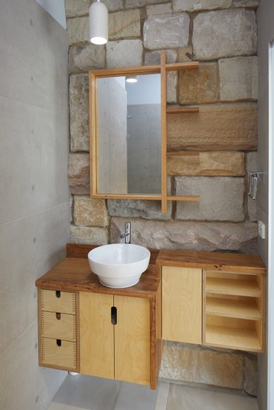 Plywood & recycled timber vanity 2